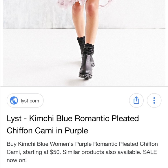 SOLDDD Kimchi blue white chiffon cami NWOT - Picture 5 of 5